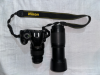 Nikon D3100 with 70-300mm zoom lens and 18-55mm kit lens